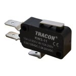   TRACON KW3-11 Helyzetkapcsoló, mikro, rugószáras 1×CO 10(3)A/230V, 15mm, 6,3x0,8 mm, IP00