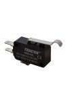 TRACON KW3-65 Helyzetkapcsoló, mikro, íves-rugószár 1×CO 10(3)A/230V, 28mm, 4,8x0,8 mm, IP00