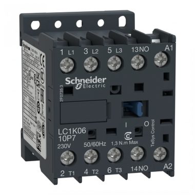 SCHNEIDER LC1K0610P7 Mágneskapcsoló 6A, 1 záró, AC, 50/60 Hz