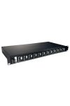 LEGRAND 032161 optikai patch panel fix 12xSC duplex multimódusú 1U-19" fekete LCS3