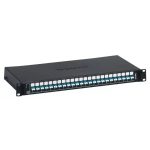   LEGRAND 032162 optikai patch panel fix 24xLC duplex multimódusú 1U-19" fekete LCS3