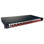   LEGRAND 032163 optikai patch panel fix 24xST szimlex multimódusú 1U-19" fekete LCS3