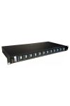 LEGRAND 032164 optikai patch panel fix 12xSC duplex monomódusú 1U-19" fekete LCS3