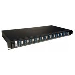   LEGRAND 032164 optikai patch panel fix 12xSC duplex monomódusú 1U-19" fekete LCS3