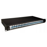   LEGRAND 032165 optikai patch panel fix 24xLC duplex monomódusú 1U-19" fekete LCS3