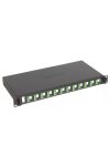 LEGRAND 032166 optical patch panel fixed 12xSC/APC duplex monomode 1U-19" black LCS3