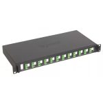   LEGRAND 032166 optikai patch panel fix 12xSC/APC duplex monomódusú 1U-19" fekete LCS3