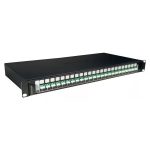   LEGRAND 032167 optikai patch panel fix 24xLC/APC duplex monomódusú 1U-19" fekete LCS3