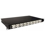   LEGRAND 032171 optikai patch panel kifordítható 36xLC duplex multimódusú 1U-19" fekete LCS3