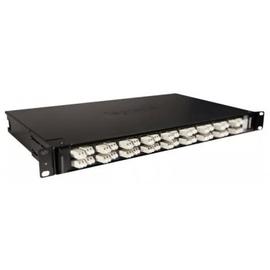 LEGRAND 032171 optikai patch panel kifordítható 36xLC duplex multimódusú 1U-19" fekete LCS3