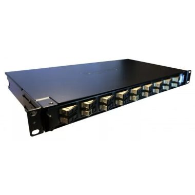 LEGRAND 032172 optikai patch panel kifordítható 18xSC duplex multimódusú 1U-19" fekete LCS3