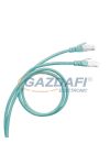 LEGRAND 033701 patch kábel RJ45-RJ45 Cat8 árnyékolt (S/FTP) LSZH (LSOH) 0,5 méter türkíz LCS3