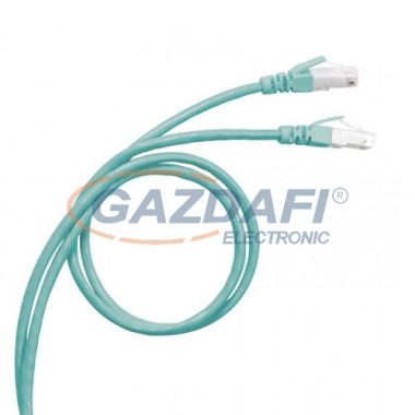 LEGRAND 033701 patch kábel RJ45-RJ45 Cat8 árnyékolt (S/FTP) LSZH (LSOH) 0,5 méter türkíz LCS3