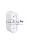 LEGRAND 049400 Négyes elosztódugó, 6A, EUR, gyermekvédett, fehér