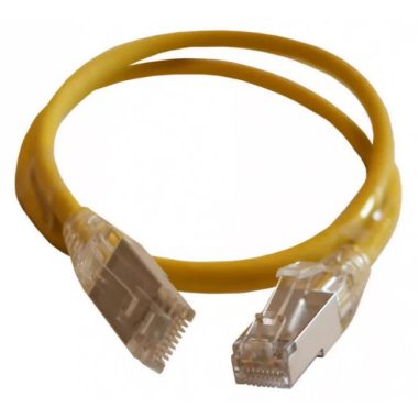 LEGRAND 051550 patch kábel RJ45-RJ45 Cat6A árnyékolt (S/FTP) LSZH (LSOH) 0,5 méter sárga d: 5,2mm AWG28 LCS3