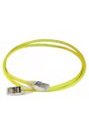 LEGRAND 051551 patch kábel RJ45-RJ45 Cat6A árnyékolt (S/FTP) LSZH (LSOH) 1 méter sárga d: 5,2mm AWG28 LCS3