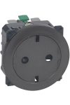 LEGRAND 067168 Céliane 2P + F socket with graphite insert for wall mounting, child protection, spring-loaded connection