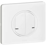   LEGRAND 067722 Celiane Smart Chandelier Switch (Executive), Recessed, Supplied with Decorative Frame, White, Phase-Zero Powered, with Two Separately Switched Phase Outlets, Connectable to Gateway - Le