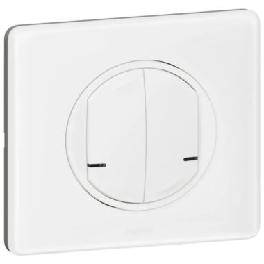 LEGRAND 067722 Celiane Smart Chandelier Switch (Executive), Recessed, Supplied with Decorative Frame, White, Phase-Zero Powered, with Two Separately Switched Phase Outlets, Connectable to Gateway - Le