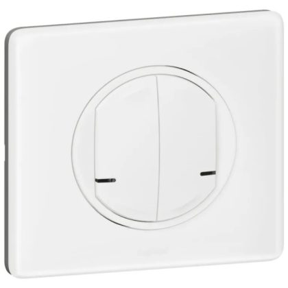   LEGRAND 067722 Celiane Smart Chandelier Switch (Executive), Recessed, Supplied with Decorative Frame, White, Phase-Zero Powered, with Two Separately Switched Phase Outlets, Connectable to Gateway - Le
