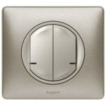   LEGRAND 067772 Celiane Smart Chandelier Switch (Executive), Recessed, Supplied with Decorative Frame, Titanium Color, Phase-Zero Powered, Two Separately Switched Phase Outlets, Connectable to Gateway 