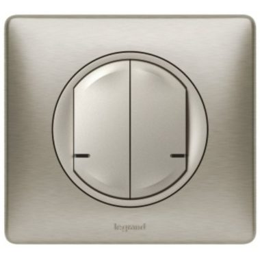 LEGRAND 067772 Celiane Smart Chandelier Switch (Executive), Recessed, Supplied with Decorative Frame, Titanium Color, Phase-Zero Powered, Two Separately Switched Phase Outlets, Connectable to Gateway 