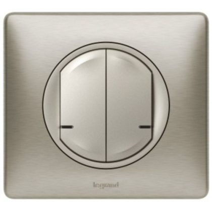   LEGRAND 067772 Celiane Smart Chandelier Switch (Executive), Recessed, Supplied with Decorative Frame, Titanium Color, Phase-Zero Powered, Two Separately Switched Phase Outlets, Connectable to Gateway 