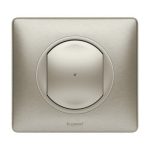   LEGRAND 067798 Celiane Smart Single-Pole Switch / Dimmer (Executive), Recessed, with Decorative Frame, Titanium, Phase / Zero Powered Single Phase Output, Pulse Input, Connectable to Gateway - Netatmo