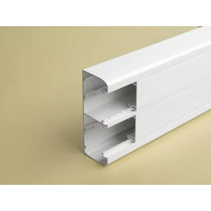   LEGRAND 075603 DLP bepattintható kábelcsatorna, 130 x 50 mm, 2 rekeszes, válaszfallal, 2 x 45 mm-es fedéllel, 2 m, fehér