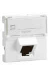 LEGRAND 076505 Program Mosaic RJ 45 informatikai csatlakozóaljzat, 1 x RJ 45 árnyékolt (FTP) Cat.6, 2 modul széles, 45°-ban döntött aljzattal, fehér