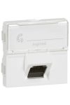 LEGRAND 076507 Program Mosaic RJ 45 IT socket, 1 x RJ 45 shielded (STP) Cat.6, 2 modules with wide 45 ° tilt socket, for power column, white