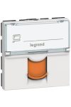 LEGRAND 076523 Program Mosaic RJ 45 informatikai csatlakozóaljzat, 1 x RJ 45 árnyékolt (FTP) Cat.6, 2 modul széles, narancssárga redőnnyel, fehér