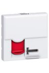 LEGRAND 076590 Program Mosaic RJ 45 IT socket, 1 x RJ 45 unshielded (UTP) Cat.6A, 2 modules wide, with red lock, supplied with 2 keys, white