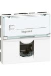 LEGRAND 076592 Program Mosaic RJ 45 informatikai csatlakozóaljzat, 1 x RJ 45 árnyékolt (FTP) Cat.6, 2 modul széles, 90°-ban elforgatott, energiaoszlophoz, fehér