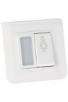 LEGRAND 076685L Program Mosaic nurse call unit with red indicator light, IP20, supplied with mounting flange and white frame, antimicrobial