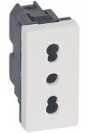 LEGRAND 077511 Program Mosaic socket Italian standard, 1m, 10/16 A, white