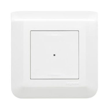 LEGRAND 077708L Program Mosaic smart single-pole switch / dimmer (executive), recessed, with decorative frame, white, phase / zero supply with single-phase output, pulse input, connectable to gateway 