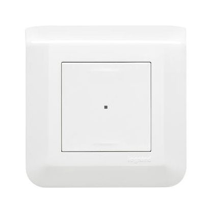   LEGRAND 077708L Program Mosaic smart single-pole switch / dimmer (executive), recessed, with decorative frame, white, phase / zero supply with single-phase output, pulse input, connectable to gateway 