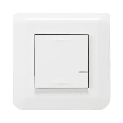   LEGRAND 077723L Program Mosaic smart single switch (remote control) Suitable for remote control of 1 group wired smart device (single pole switch, micromodule, socket etc.); supplied with decorative f