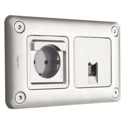   LEGRAND 077836 Soliroc 2P + F grounded socket 16A - 250V ~, IK10, with child protection, screw connection, vandal-proof