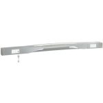   LEGRAND 078331 Bedside lamp strip with LED reading light, antimicrobial pull cord switch, aluminium, grey, antimicrobial, length: 1.4 m