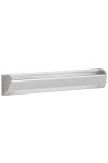 LEGRAND 078333 Bedside lamp strip with LED reading light and indirect light room lighting (external control), aluminium, grey, antimicrobial, length: 0.72 m