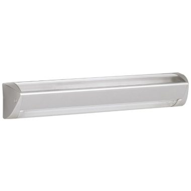 LEGRAND 078333 Bedside lamp strip with LED reading light and indirect light room lighting (external control), aluminium, grey, antimicrobial, length: 0.72 m