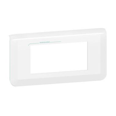 LEGRAND 078724L Program Mosaic frame, 4 modules, horizontal, white, antimicrobial