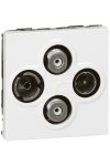 LEGRAND 078794 Program Mosaic TV-Radio-SAT-SAT socket end cap, 2 modules, white