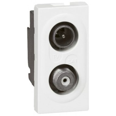 LEGRAND 078795 Program Mosaic combined star point TV socket TV-SAT, 1m, white