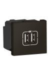 LEGRAND 079194L Program Mosaic Dual USB-A Socket, 12W - 2.4 A Anthracite