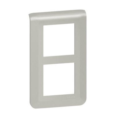 LEGRAND 079354L Program Mosaic 2x2 modular frame, vertical, aluminum