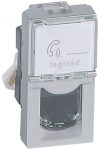 LEGRAND 079471 Program Mosaic RJ 45 IT socket, 1 x RJ 45 unshielded (UTP) Cat.6A, 1 module wide, aluminum