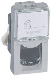 LEGRAND 079471 Program Mosaic RJ 45 informatikai csatlakozóaljzat, 1 x RJ 45 árnyékolatlan (UTP) Cat.6A, 1 modul széles, aluminium